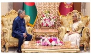 রাষ্ট্রপতির সাথে প্রধানমন্ত্রীর সাক্ষাৎঃ