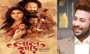 সাবেক স্ত্রী অপুর ‘লাল শাড়ি’র প্রচারণায় সাকিব