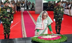 বাংলাদেশ আওয়ামী লীগের ৭৪তম প্রতিষ্ঠাবার্ষিকীতে বঙ্গবন্ধুর প্রতি শ্রদ্ধা নিবেদন প্রধানমন্ত্রীর