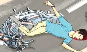 ট্রাকের চাকায় পিষ্ট হয়ে সাইকেল আরোহীর মৃত্যু