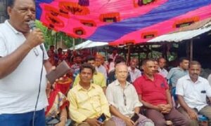 দাকোপে দাকোপে স্বেচ্ছাসেবকলীগ নেতার উপর হামলার প্রতিবাদে সমাবেশ