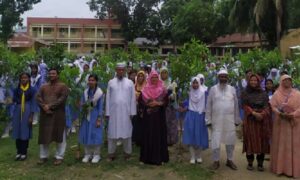 কাহালু উপজেলা প্রশাসনের উদ্যোগে শিক্ষা প্রতিষ্ঠানে চারা গাছ বিতরণ