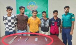 গাজীপুর টঙ্গীতে ডাকাতির প্রস্তুতিকালে অস্ত্রসহ ৫ জন গ্রেফতার
