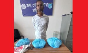 ফরিদপুরে ৩ কেজি গাঁজাসহ মাদক বিক্রেতা গ্রেপ্তার