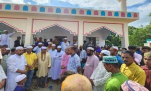 বরগুনায় আশ্রায়ণ প্রকল্পে মসজিদ শুভ উদ্বোধন