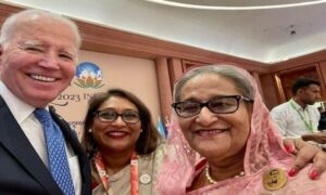 বাইডেনের সেলফিতে শেখ হাসিনা