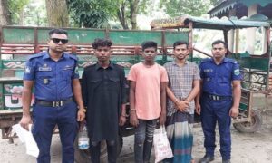 নাটোরে পুলিশের অভিযানে চোর চক্রের তিন সদস্য গ্রেফতার