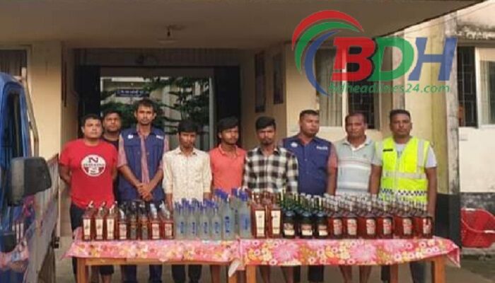 নেত্রকোনায় ভারতীয় মদসহ তিন মাদক ব্যবসায়ী আটক