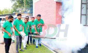 ভালুকা যুবলীগের মশক নিধন কার্যক্রম ও পরিচ্ছন্নতা অভিযান