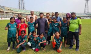 চট্টগ্রাম এম এ আজিজ ষ্টেডিয়ামে শেখ ফজিলাতুন্নেছা মুজিব গোল্ডকাপ টুর্নামেন্ট অনুষ্ঠিত