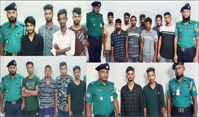 খুলনায় মেট্রোপলিটন পুলিশের বিশেষ অভিযানে ১৮ জন জুয়াড়ি গ্রেফতার