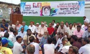 খালেদা জিয়ার মুক্তি ও উন্নত চিকিৎসার দাবিতে মেহেরপুরে জেলা বিএনপির অনশন কর্মসূচি