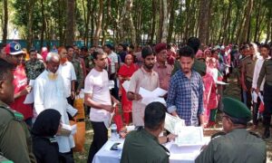 ফুলবাড়ীতে দ্বাদশ নির্বাচন উপলক্ষে আনসার ও ভিডিপি’র সদস্য যাচাই-বাছাই