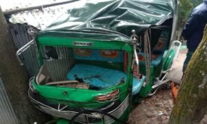 বরগুনায় নিয়ন্ত্রণ হারিয়ে যাত্রীবাহী একটি সিএনজি গাছের সাথে ধাক্কা লেগে চালক নিহত