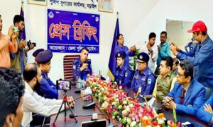 নড়াইলে গণমাধ্যমকর্মীদের সাথে নবাগত পুলিশ সুপারের মত বিনিময় সভা