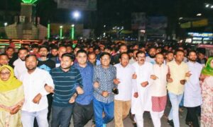 বগুড়ায় শেখ হাসিনার সিদ্ধান্তে সন্তুষ্ট নেতাকর্মী, আনন্দ মিছিল