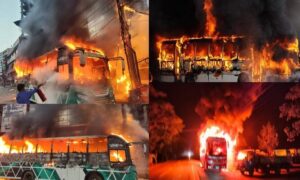 সারাদেশে ৩৭ দিনে ২৩৮টি যানবাহনে আগুন